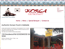 Tablet Screenshot of korearestaurant.com.au